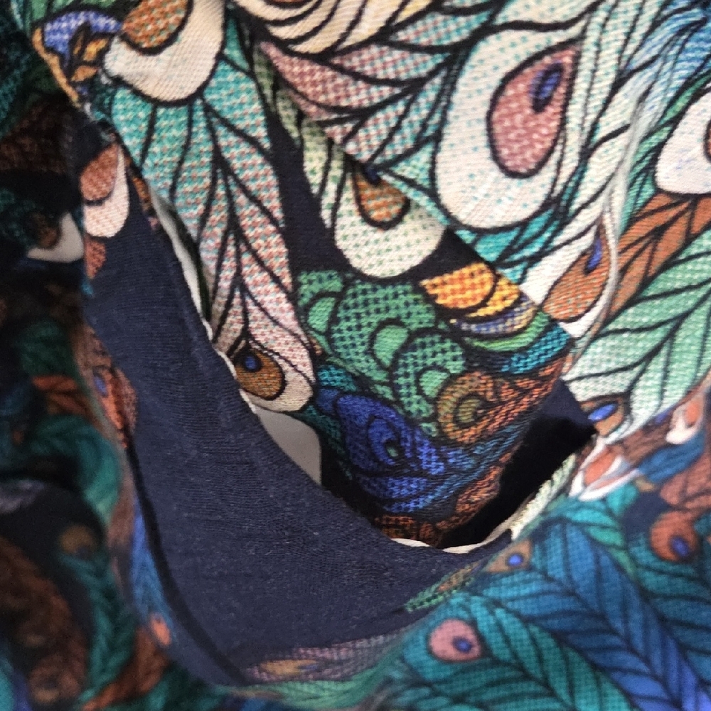 Source Unknown Multicolor Floral Cropped Pants - image 2